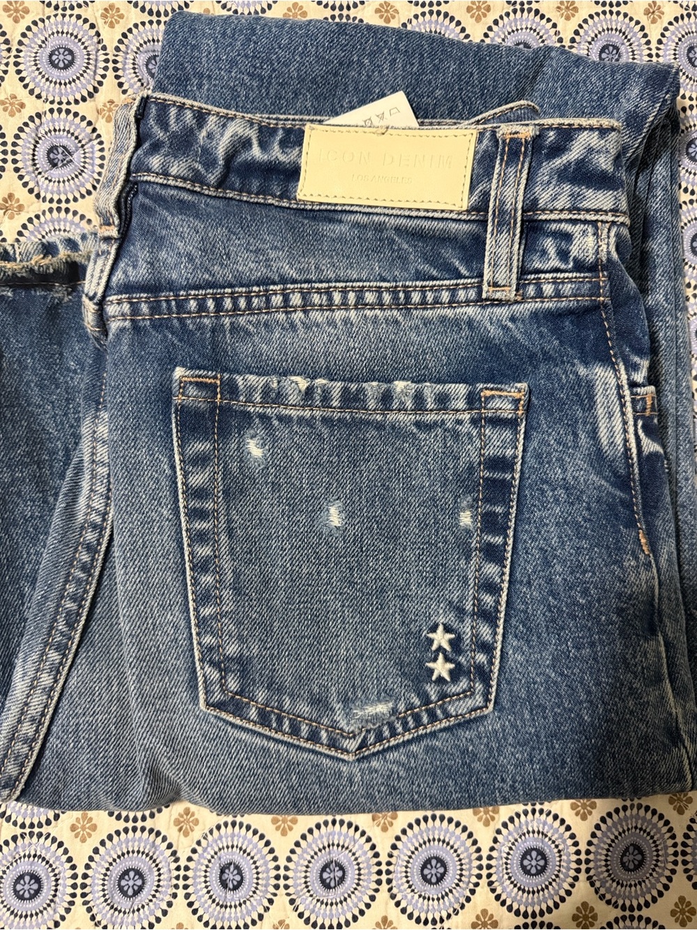 ICON Medium Blue Flare Jeans with Star Back Pocket